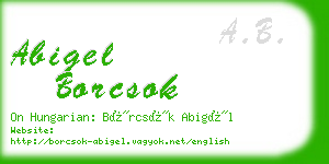 abigel borcsok business card